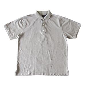 Greg Norman Men Light Gray Play Dry Series Collared Polo Sports Shirt Top L